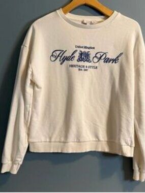 Francesca's Collections White Hyde Park Graphic Sweatshirt
